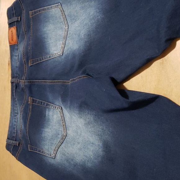 RAW 7 LADIES PLUS SZ 20 DISTRESSED CROPPED ANKLE JEANS - Picture 11 of 13